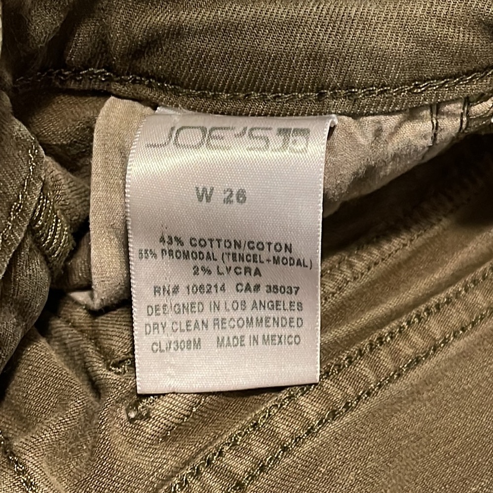 Joe’s Jeans Olive Green Skinny Ankle Jeans - Picture 7 of 11